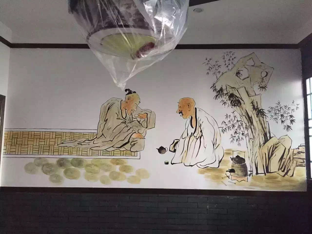 饭店手绘壁画