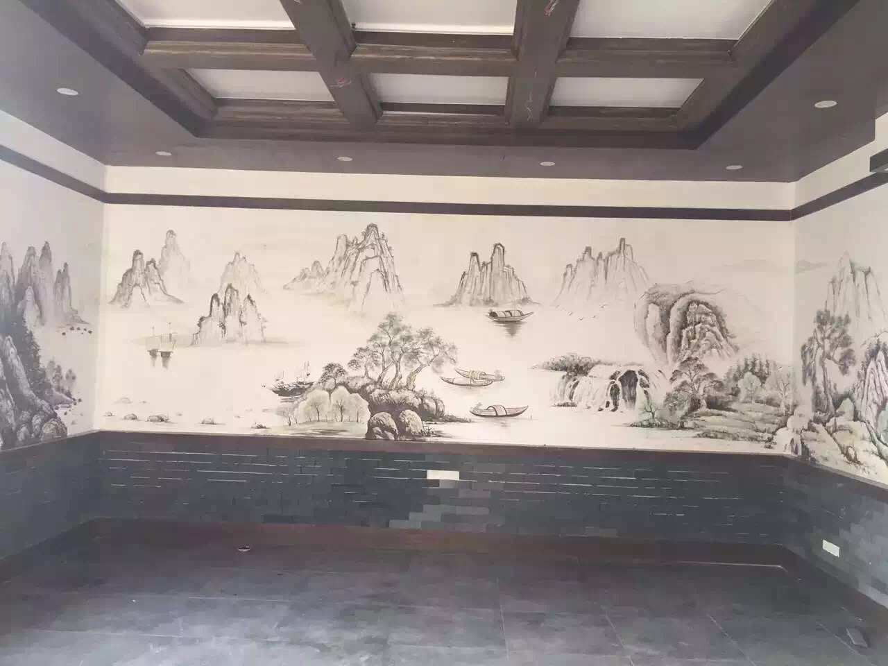 饭店手绘壁画