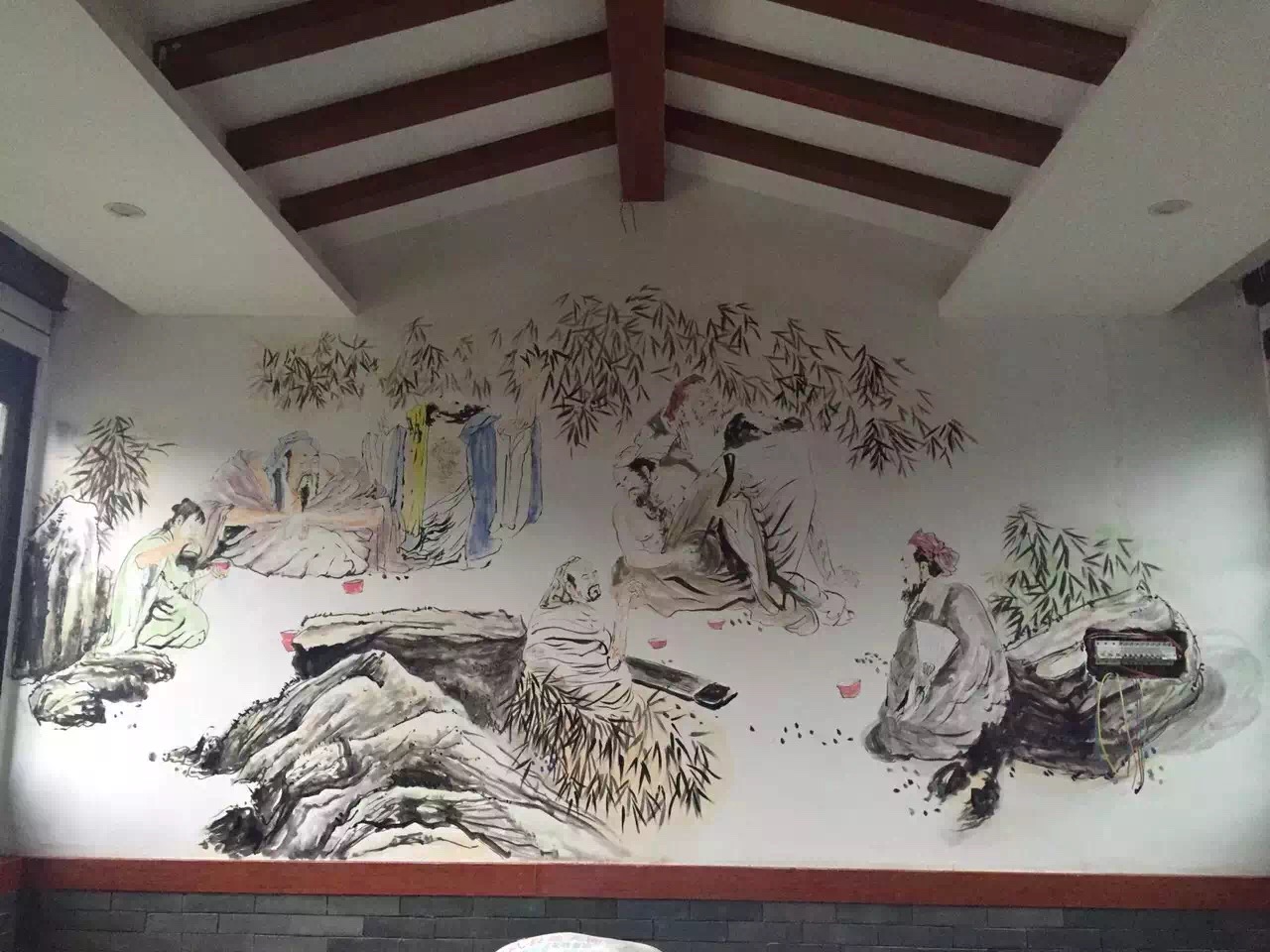 饭店手绘壁画
