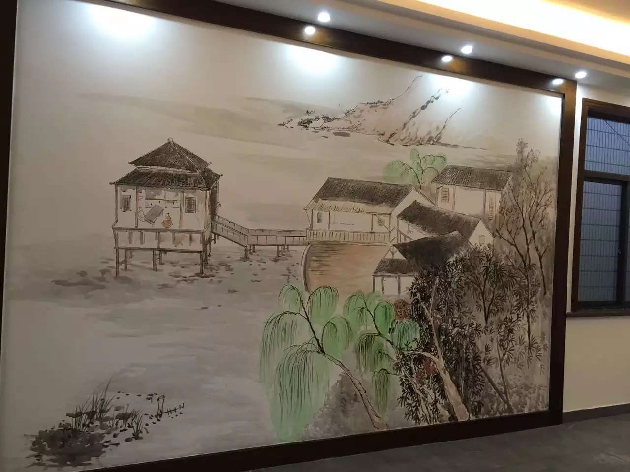 饭店手绘壁画