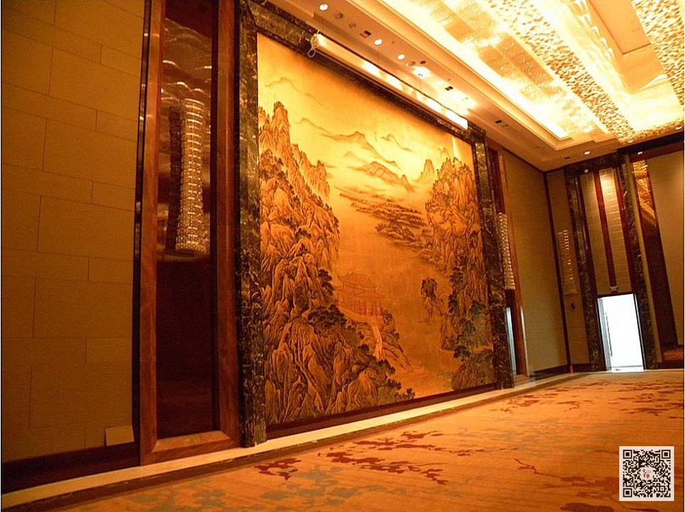 衡水酒店金箔画_酒店金箔壁画定制