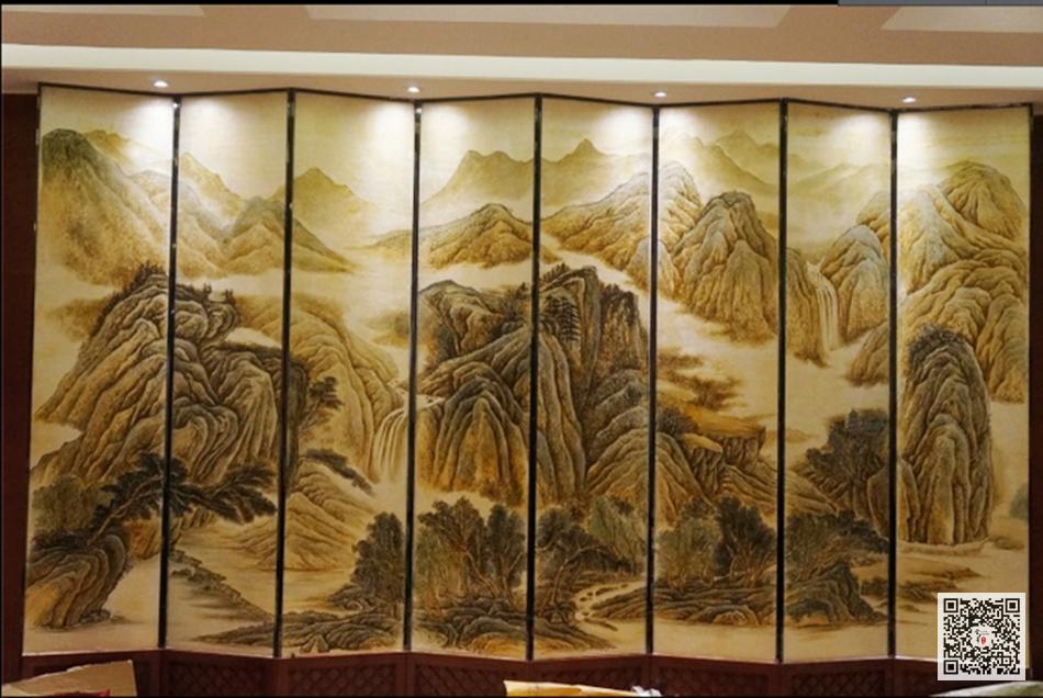 金昌金箔画_酒店金箔壁画定制