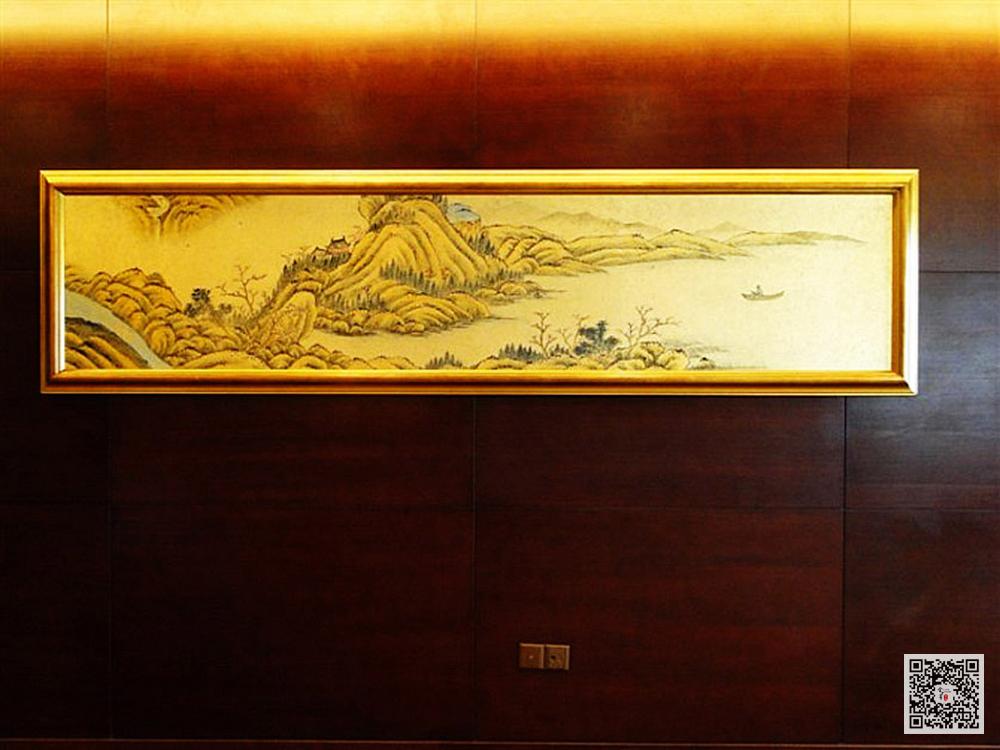 玉树金箔画_酒店金箔壁画定制