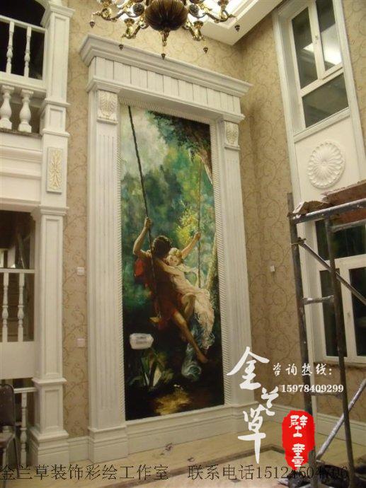 别墅壁炉油画_别墅欧式油画