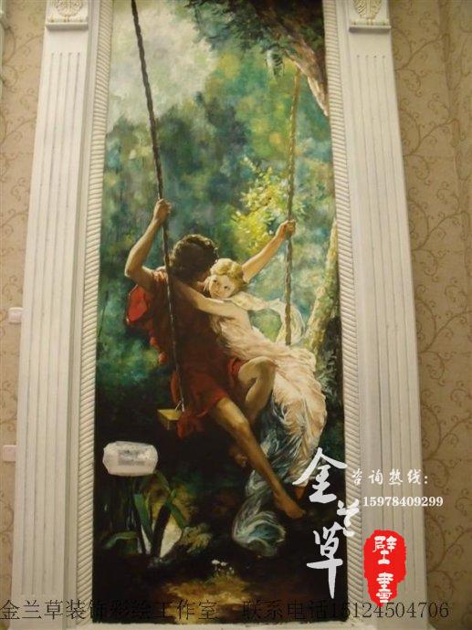别墅壁炉油画_别墅欧式油画